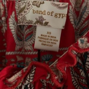 Band of Gypsies romper red boho print size xs
